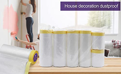 6Rolls Pre Taped Masking Film