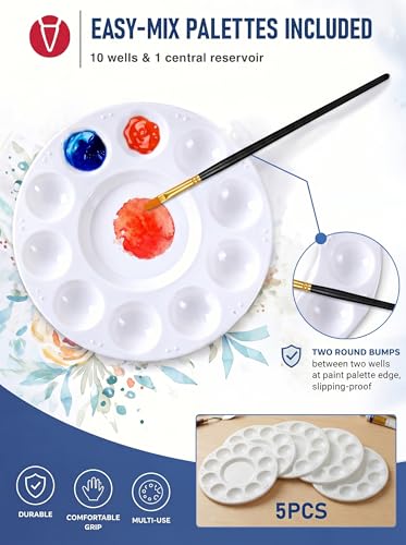 Paint Brush & Palette Set (25 Count)