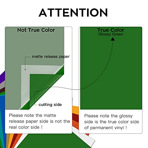 Glossy Green Permanent Vinyl 12 Pack 12x12 Compatible with Cricut