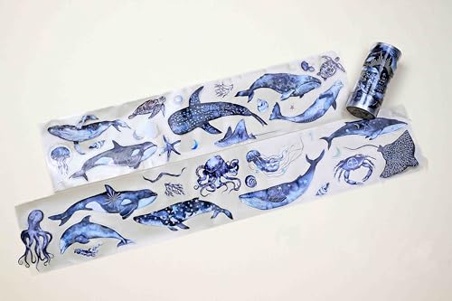Mystical Ocean Transparent Washi Tape 10x5 cm