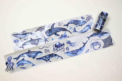 Mystical Ocean Transparent Washi Tape 10x5 cm