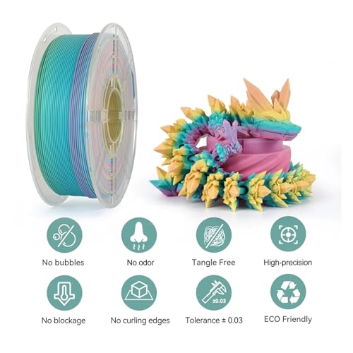 4KG lot PLA Filament Rainbow Pla Silk Or Matte Rainbow Color Change 1.75mm 3D Printing Material for 3D Printers 3D Pens