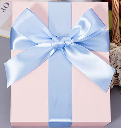 1 1 2 Inch Sky Blue Solid Satin Ribbon for Gift Wrapping (150 Foot)