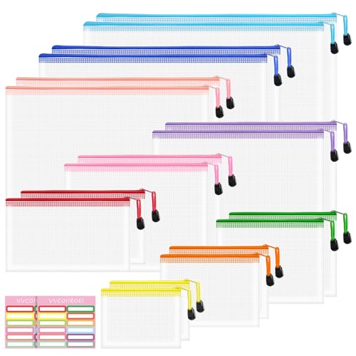 18pcs Mesh Zipper Pouch Bags (18 Count)