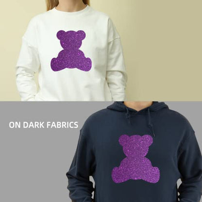 Purple Glitter HTV Heat Transfer Vinyl Bundle 8 sheets (8 Count)