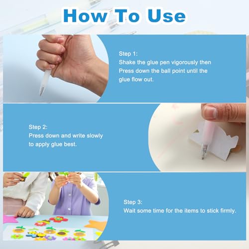 6 Pcs Glue Stick Pens for Crafting (6 Count)