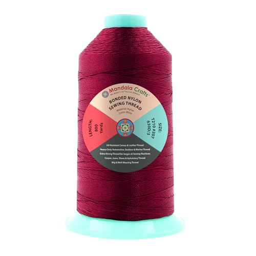 Size 207 630D T210 Wine Bonded Nylon Thread