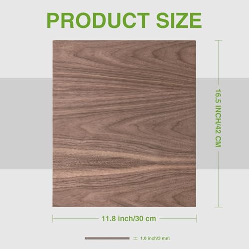 6-Pack 1/8" Walnut Plywood Sheets - 12 x 16 x 1/8 Inch - 3mm Laser Wood Sheets for Laser Cutting, Engraving & Wood Burning (Pyrography) (6 Count)