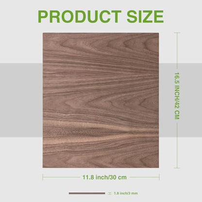 6-Pack 1/8" Walnut Plywood Sheets - 12 x 16 x 1/8 Inch - 3mm Laser Wood Sheets for Laser Cutting, Engraving & Wood Burning (Pyrography) (6 Count)