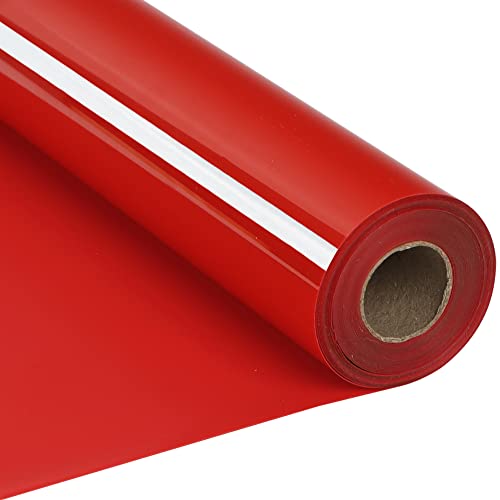 RENLITONG Red Iron on Vinyl 12Inch by 20ft Roll Heat Transfer Vinyl for T