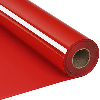 RENLITONG Red Iron on Vinyl 12Inch by 20ft Roll Heat Transfer Vinyl for T
