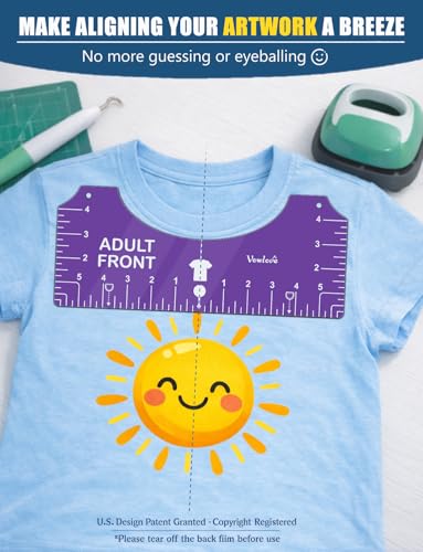 T Shirt Alignment Ruler for Shirt Design Placement and Heat Press