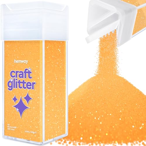 Craft Glitter Shaker Fluorescent Orange 110g Microfine (3.8 Ounce)