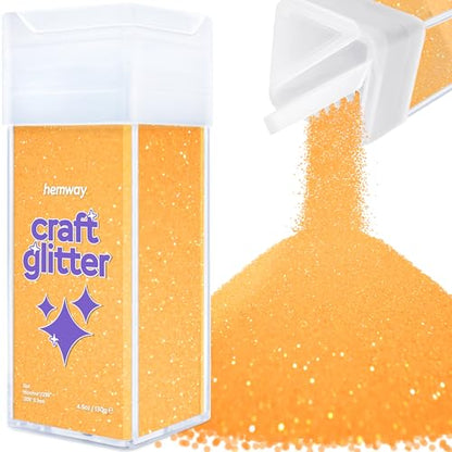 Craft Glitter Shaker Fluorescent Orange 110g Microfine (3.8 Ounce)