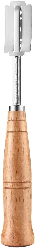 "SAINT GERMAIN Premium Hand Crafted Bread Lame for Dough Scoring Knife, Lame Bread Tool for Sourdough Bread Slashing with 10 Blades Included with Replacement with Authentic Leather Protector Cover"