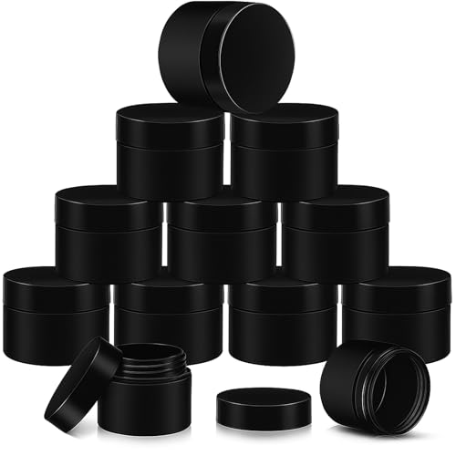 12 Pack 6 oz Plastic Container Jars with Lids Round Clear Travel Cosmetic Container Slime Jar for Toiletries (12 Count)
