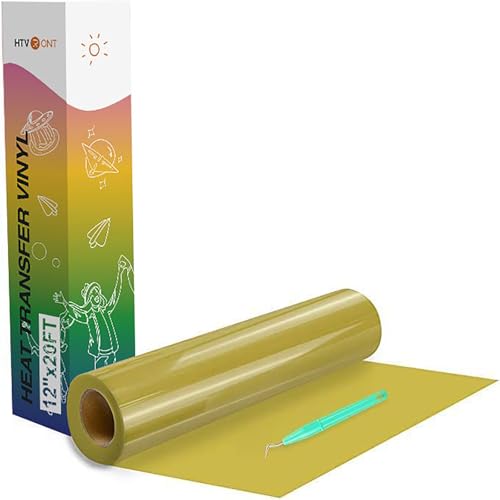 Heat Transfer Vinyl Gold HTV Rolls (20 Sq Ft)