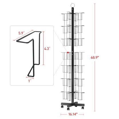 56 Pockets Countertop Rotating Greeting Card Rack