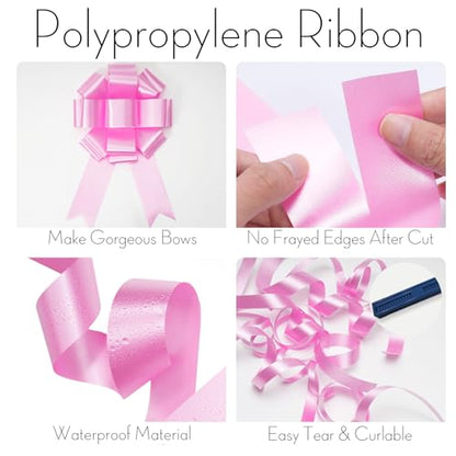 2.5 Inch Pink Polypropylene Ribbon