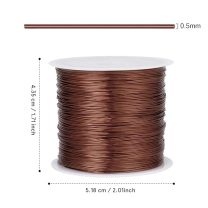 262FT 24 Gauge Jewelry Wire for Jewelry Making Copper Metal Wire for Crafts (262 Foot)
