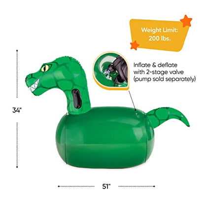 Hop N Go Inflatable Dino Riding Bouncy Hopping Toys for Kids Ages 5+