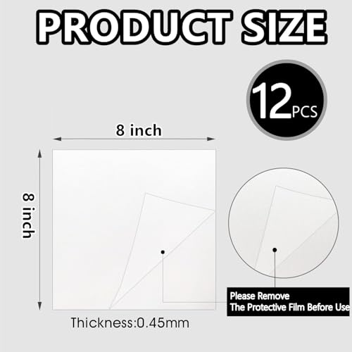 12pcs Sublimation Metal Photo Blanks 8x8 Inch Square