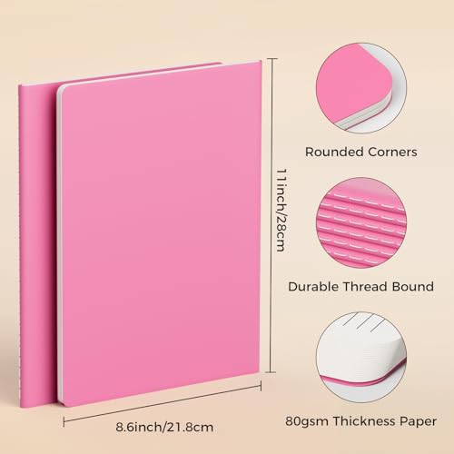 Large Colorful Notebook Journals Bulk (12 Count)