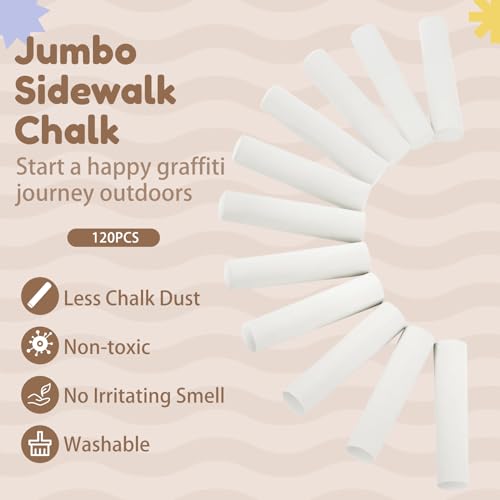 Jumbo Sidewalk Chalk for Kids Outdoor