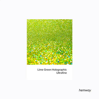 Resin Glitter Lime Green Holographic 100g (3.5274 Ounce)