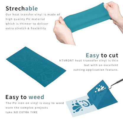Teal Heat Transfer Vinyl (24 Count)