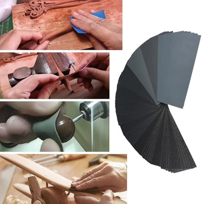 60 Pcs 9x3.6 Inch 10 Grit Mixed Packing Wet and Dry Sandpaper Sheets (60 Count)