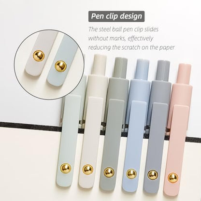 Gel Pens 6 Pcs 0.5mm Fine Point Smooth Writing Pens Cute Pens