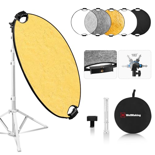32'' Reflector Kit with Tilt Adapter Stand for Studio Outdoor