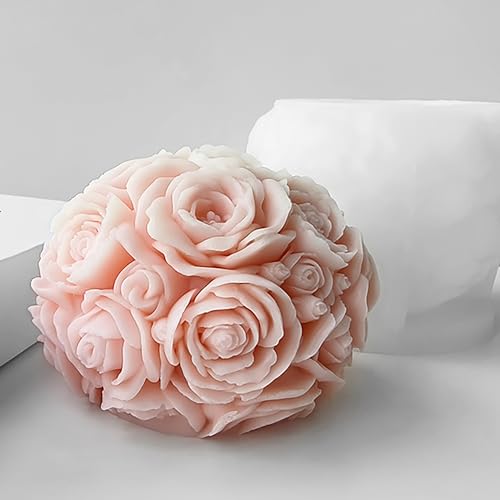 Rose Ball Round Candle Mold