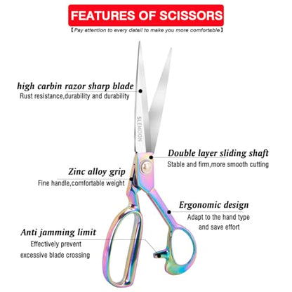 Fabric Scissors Professional 10" Sewing Scissors
