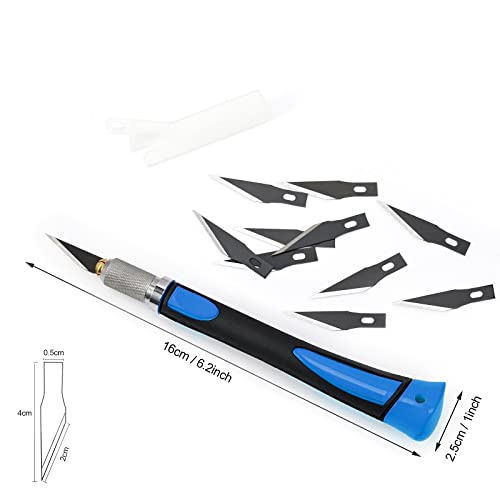 Precision Hobby Knife Set Utility Craft Knife Kit with 10PCS Blades for Art