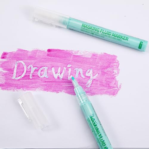 2 Pcs Masking Fluid Pen for Watercolor Painting (2 Count)