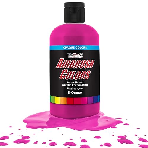Opaque Hot Pink Acrylic Airbrush Paint (8 Fl Oz)
