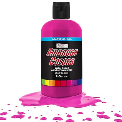 Opaque Hot Pink Acrylic Airbrush Paint (8 Fl Oz)