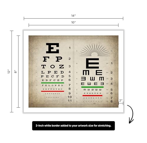 Vintage Eye Chart Canvas