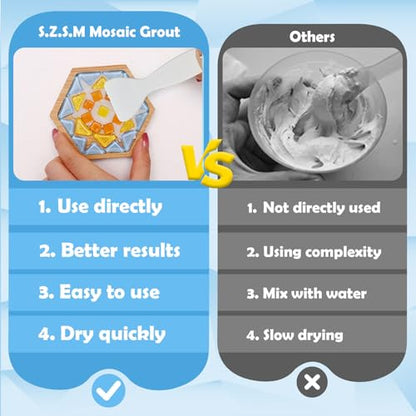 Mosaic Crystal Grout for DIY Tiles & Crafts (5 Ounce)