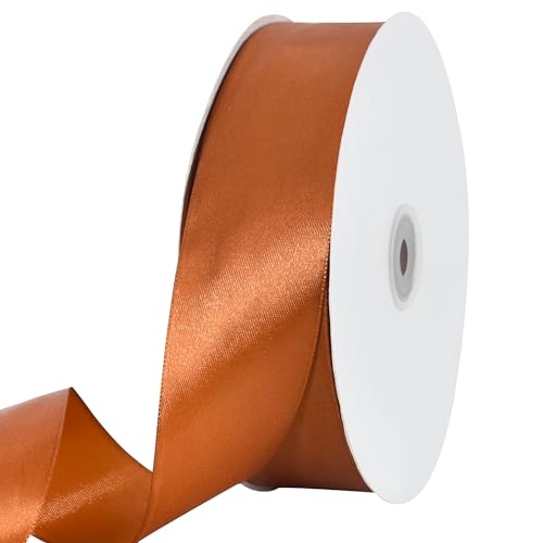 100 Yard Copper Brown Satin Ribbon 1