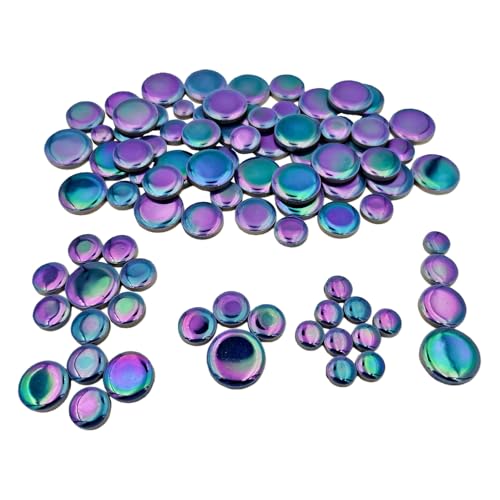 200g Iridescent Round Mosaic Tiles for Crafts Bulk