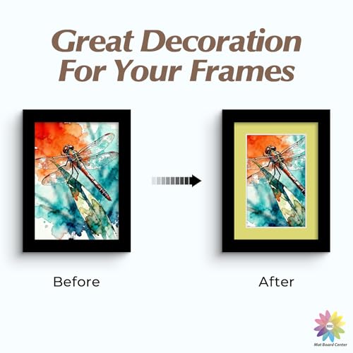 Mat Board Center 50 Pack 5x7 Picture Mat for 4x6 Photo Mixed Color