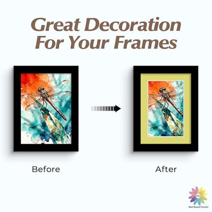 Mat Board Center 50 Pack 5x7 Picture Mat for 4x6 Photo Mixed Color