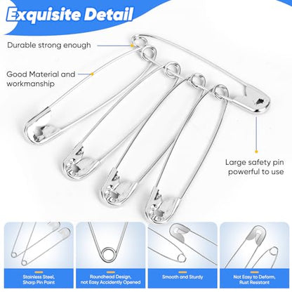 200PCS Large Safety Pins (200 Count)