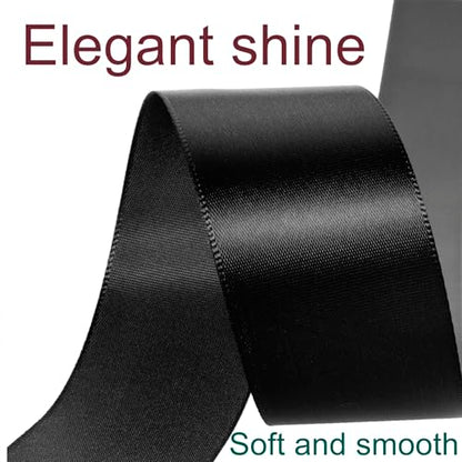 1-1/2 Inch Black Ribbon 50Yards – Perfect for Gift Wrapping