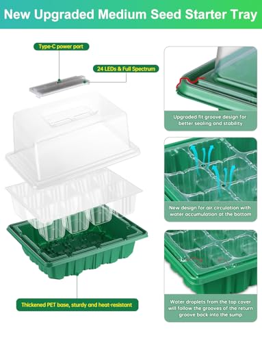 Seed Starter Tray Medium Size 4 Packs (4 Count)