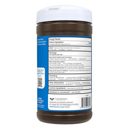 3% Hydrogen Peroxide Wipes 40 Count Canister [6 pack] (240 Count)