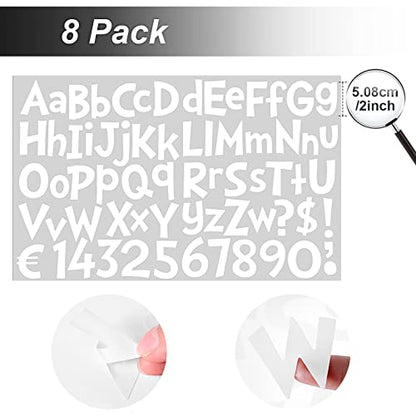 544 Pcs 16 Sheets Large Alphabet Stickers 2 Inch